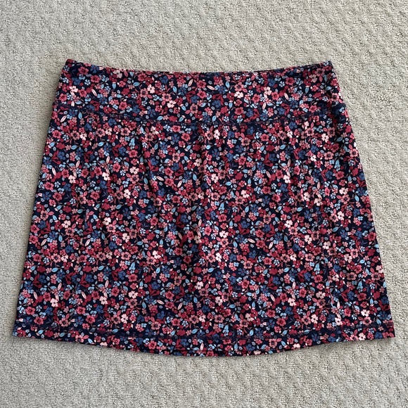 J. Jill Fit A-Line Knit Skort Size Large Floral Stretch Summer Athleisure NWOT - Picture 1 of 10